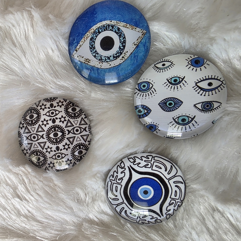 Evil Eye Glass Magnet Set